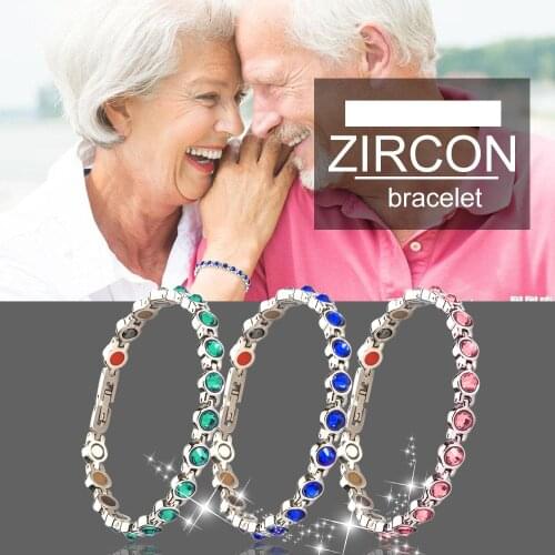 Womens bracelets,magnetic therapy bracelets,blue exquisite zircon bracelets,stainless steel bracelets,gifts,boutique jewelry