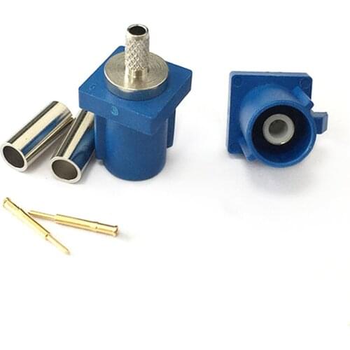 1pc RF FAKRA C 5005 male connector blue SMB Crimp RG316 RG174 LMR100 cable for GPS telematics navigation NEW Wholesale
