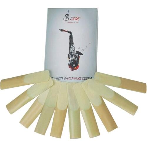 10pcs/ Box High Grade Alto Saxophone Reeds Strength 2.5 Saxophone Reeds Woodwind Instrument Accessories