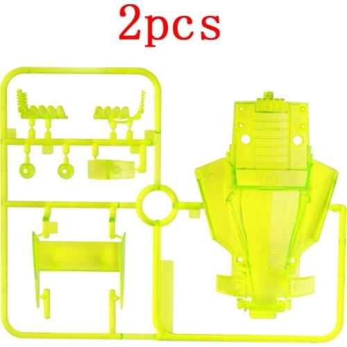 2 Piece Homemade Car Cowl Transparent Clear Green Car Shell for 1/32 Scale DD VC Model Mini 4WD Car SUPER EMPEROR/Boomerang