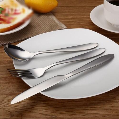 3 PCS Set Western Cutlery Stainless Steel Cutlery Tableware Knife and Fork Set Dinnerware