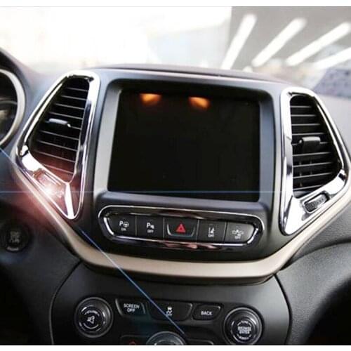 ABS Chrome For Jeep Cherokee KL 2014 2015 2016 2017 2018 Accessories Car Air Conditioner Outlet Vent Frame Panel Cover Trim