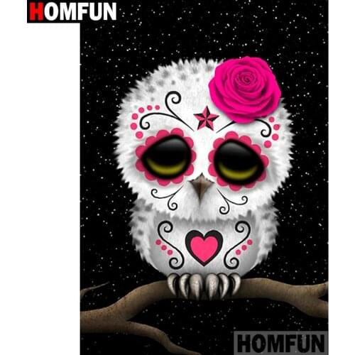 HOMFUN Full Square/Round Drill 5D DIY Diamond Painting "Cartoon owl" Embroidery Cross Stitch 3D Home Decor A10423