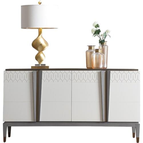 American light luxury solid wood dining side cabinet modern simple living room side cabinet storage porch cabinet furniture