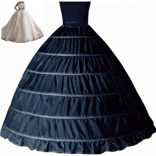 Ball Gown Womens White Petticoat Slip Puffy Black Bridal Petticoat Underskirt Crinolines for Wedding Dress Vestido De Novia