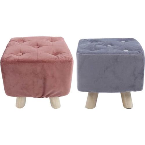 Footstool Modern Shaped Velvet Foot Rest Stool for Home Living Room Bedroom Foot Rest Stool