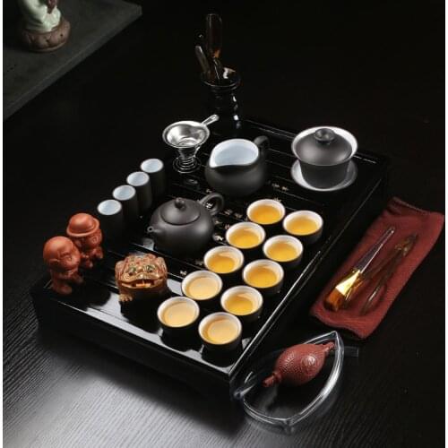 27 Pcs Tea Sets Chinese Kung Fu Tea Set Ceramic Portable Teacup Porcelain Service Gaiwan Tea Cups Mug of Tea Ceremony Teapot