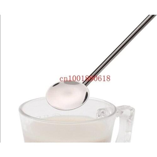 DHL Fedex Free Shipping Eco-friendly 304 grade stainless steel spoon straw spoons 190mmx6mm,100pcs/lot