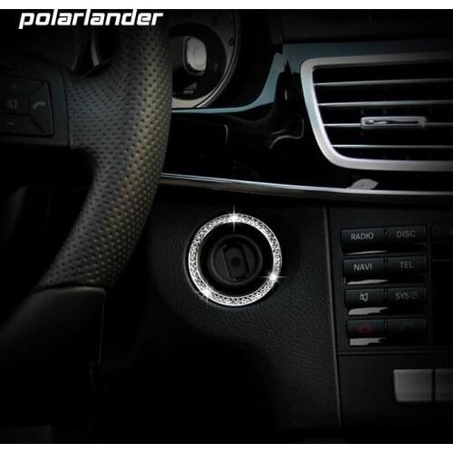 Nice price Gold Silver Car Decoration Ignition Button Start Ring Circle Trim Replace Suitable For Merc/edes-Be/nz