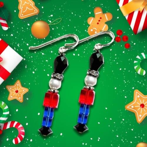 Toy Soldier Earrings, Holiday Earrings Christmas Earrings, Nutcracker Earrings