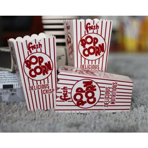 Customized 1000pcs/lot Popcorn Paper Cup Customized Size And Design Food Package Paper Box