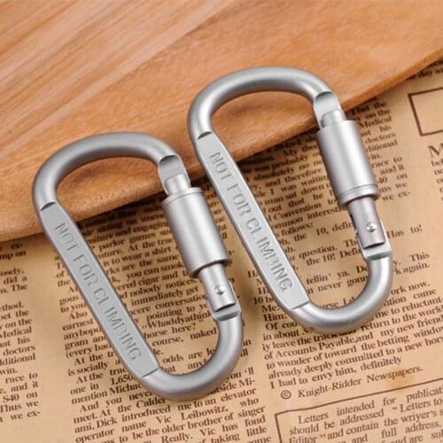 Carabiner Camping Equipment Alloy Aluminum Survival Gear Mountaineering Hook Mosqueton Carabiner Hiking Hook Keychain Lock ring