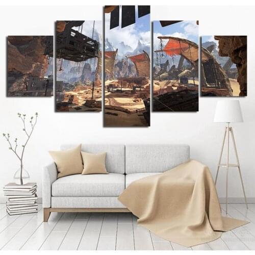 Modern Canvas Hd Printed Poster Home Decoration 5 Pieces Apex Legends Painting Wall Art Game Pictures Boy Room Modular Framed