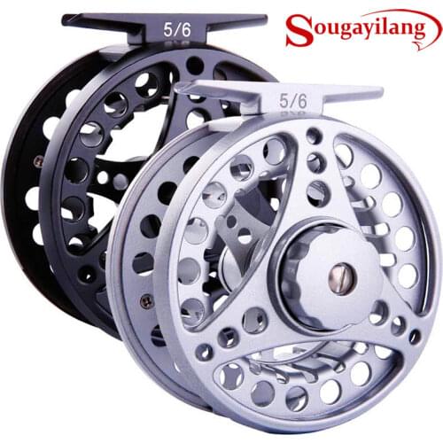 Sougayilang Fly Fishing Reels CNC-machined Large Arbor Fly Reel 2+1BB 1:1 Fly Fishing Tackle Accessories