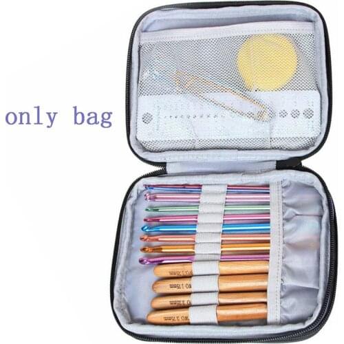 Double Zipper Crochet Storage Bag Crochet Bag Knitting Accessories Storage Tool