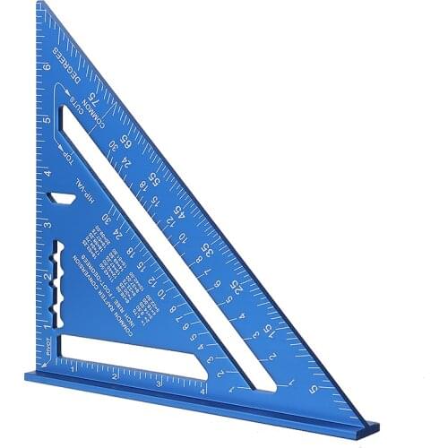 7" Angle Ruler 90 Degree Thickening Triangle Ruler Aluminum Alloy Carpenter Measurement Tool Square Ruler Layout Tools