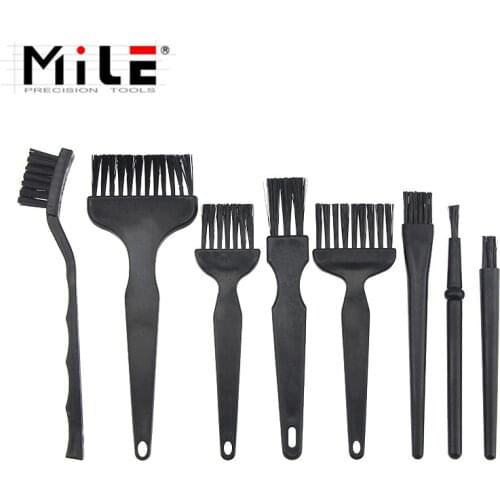 MILE 8 pcs ESD Safe Anti Static Brush Set Detailing Cleaning Tool for Mobile Phone Tablet PCB BGA Repair Work