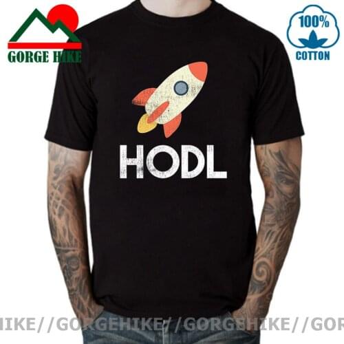 Mens T-Shirt Funny Cryptocurrency HODL Cotton Tee Shirt Bitcoin Crypto Ethereum Dogecoin Btc Blockchain T Shirt Gift Idea Tops