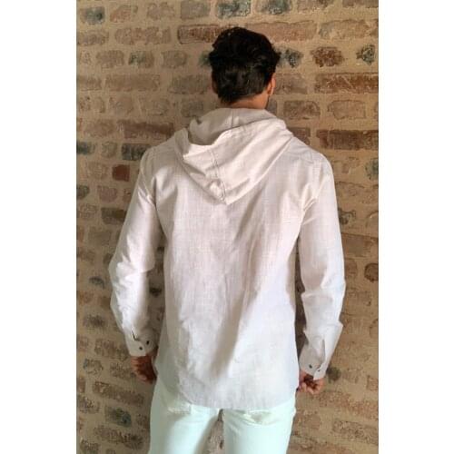 Trendyol Male Hooded Half Placket Zipper Shirt TMNSS20GO0096