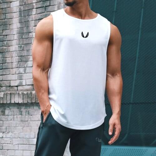 Mens Workout Mesh Fashion Singlets Casual Sports Tank Top New Fitness Summer Quick Dry Running Bodybuilding Sleeveless Vest