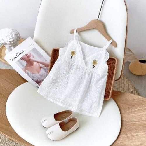 2021 Summer New Arrival Girls Fashion Floral Vest Kids Vest Children Clothes Children Clothes Toddler Girl Tops