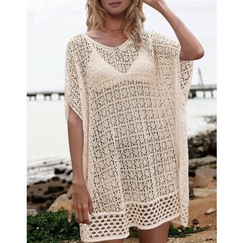 New Arrival! Beach Cover Up Crochet Robe Vacation Leisure Swimwear Outer Cover Womens Swimsuit Dress Beach Woman Bikini Cover