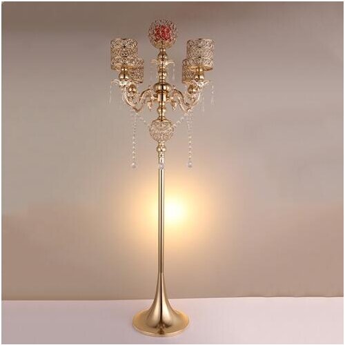 New style Tall Crystal Candelabras Clear Candle holders Table Centerpieces Wedding decoration senyu0780