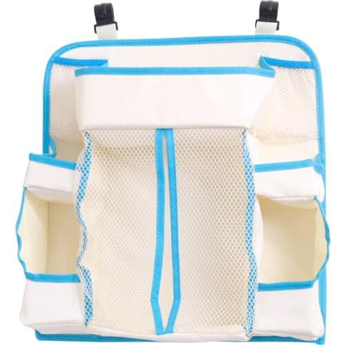 Multifunctional Practical Baby Crib Diaper Cream Storage Lotion Bedside Organiser Hanging Shelf 8 Compartments