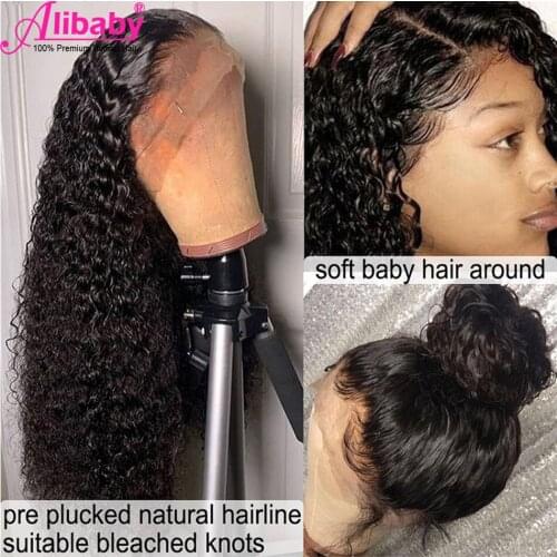 13x4 13x6 Lace Front Human Hair Wigs Deep Wave Wig 360 Lace Front Wigs for Black Women Remy Alibaby Curly Human Hair Wig