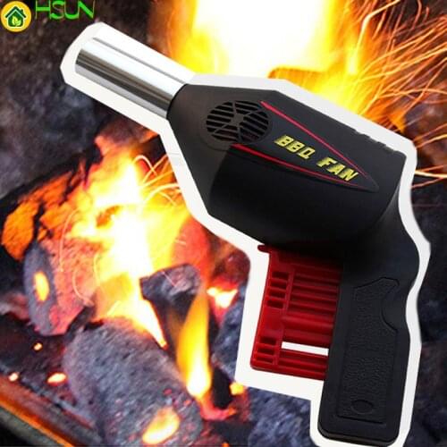 Outdoor Blower Grill Tools Hand Press Manual Blower Portable BBQ Hair Dryer Camping Supplies