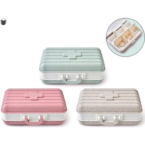 Portable 6 Grids Pill Case Medicine Box Travel Health Care Storage Organizer Pill Organizer Weekly Pill Box storage box