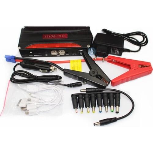 Mini Car Jump Starter with pump Safety Portable 4 USB battery Charge Auto emergency power bank auto booster