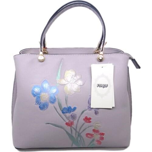 Embossed Ladies Handbag Genuine Leather Women Crossbody Bags Single Shoulder Bags Messenger Famous Pattern