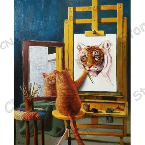 Drawing Cat Drill Resin Mosaic 5D Diy Embroidery Diamond Painting full Rhinestone 3D Cross Stitch Kit wall sticker decorations