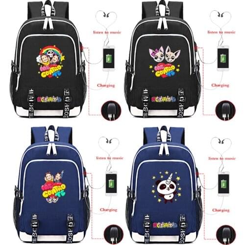 Cartoon Me Contro Te Backpacks Student School Bag USB Charge Bags Boys Girls School Backpack Teens Large Capacity bag Mochila