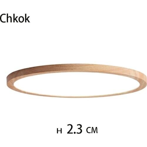 LED Ceiling Lamp Modern Solid Wood Ceiling Lamp Nordic Ultra-thin Indoor Wooden Ceiling Lamp Home Living Room Bedroom Study Lamp