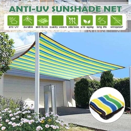 Shade Sail Anti-UV Sunshade Net Outdoor Garden Sunscreen Sunblock Shade Cloth Net Plant Cover Car Cover