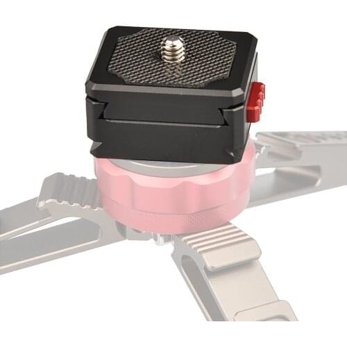 FOTGA Universal Aluminum Alloy Clamp Adapter Quick Release Plate with 1/4“ Screw Mount for Tripod Monopods