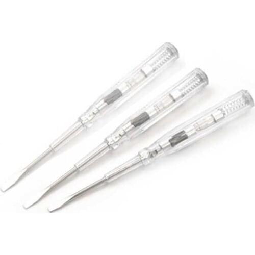 1pcs 100-500V Plastic Induced Electric Tester Screwdriver Probe With Indicator Light Voltage Tester Pen AC/DC Detector