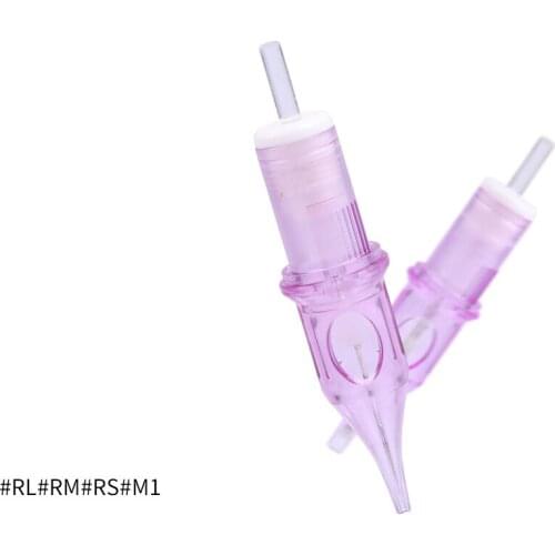 10Pcs Pink Tattoo Cartridge Needles Standard Round Shader RL RM RS M1 For Rotary Tattoo Machine Supply