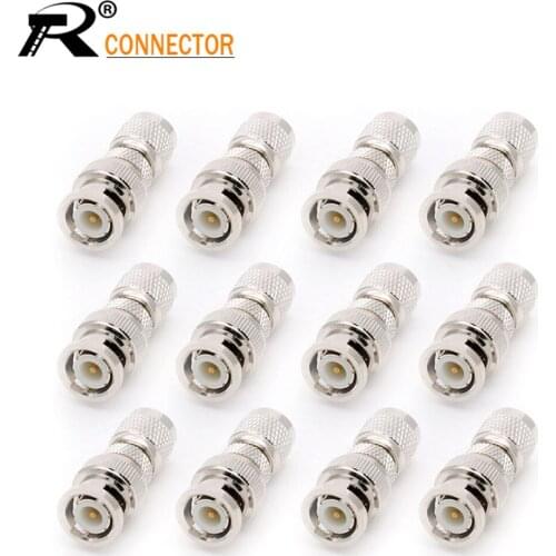 12/50/100pcs Mini UHF Male jack to BNC Male Straight RF Adapter Test Converter Copper