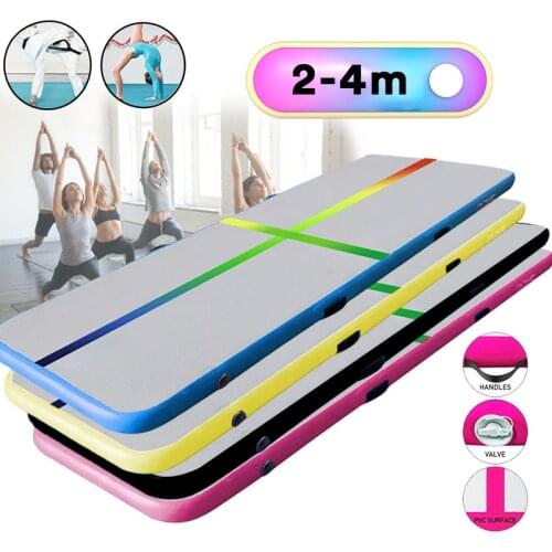 2m 3m 4m Inflatable AirTrack Gymnastics Training Mat Air Track Olympics Artistic Fitness Beginner Floor Mat Trampoline