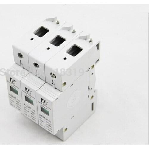 2pieces/lot) high quality 3P 20-40kA 380V AC Din Rail SPD low voltage Surge Protective Device