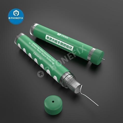 2UUL 0.8mm X 3M Soldering Wire Special Use for Battery Metal Board Welding Mobile Phone Battery Repair Soldering Wire Tool