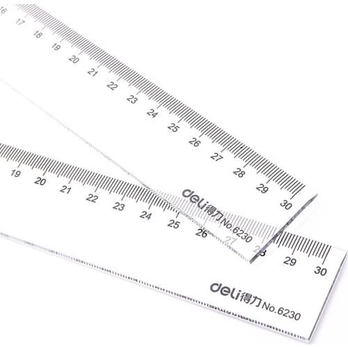 30cm plastic ruler 6230 drawing tool student transparent stationery ruler