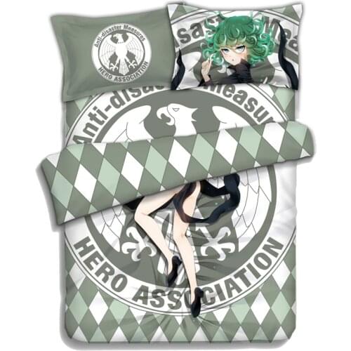 Japanese Anime One-Punch Man Bed sheets Bedding Sheet Bedding Sets Bedcover Quilt Cover Pillow Case 4PCS
