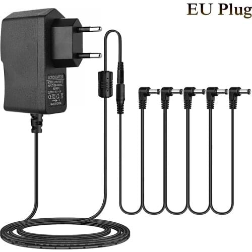 5 Way Electric Guitar Effect Pedal Power Supply Accessories Cables Adapter Cord for Boss Vox Stomplab JOYO KLIQ Wah Pedals