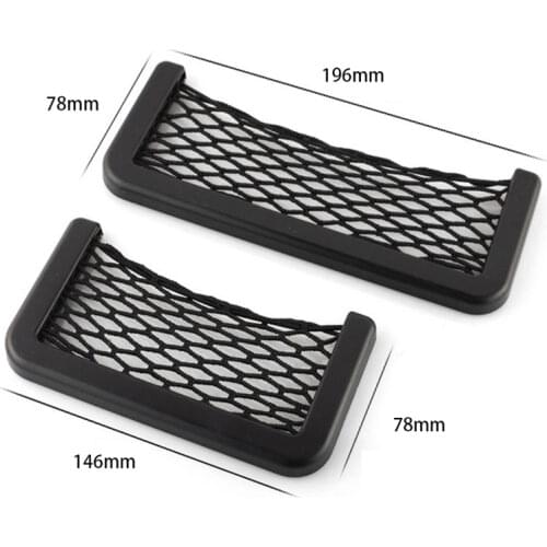 JSNY 1Pcs Car Organizer Storage Bag Auto Paste Net Pocket Phone Holder Car Accessories 20*8CM 8*15CM Universal