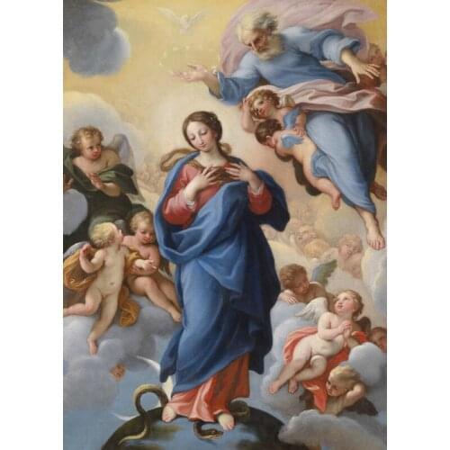 Free shipping classical religion figures angels virgin Mary canvas prints oil painting on canvas wall art decoration picture