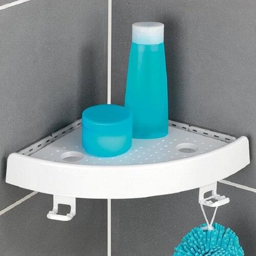 Hole free toilet storage wall corner wall hanging bathroom kitchen triangle shelf
